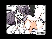 Fallen angel anime lesbian is thirsty for some pussy