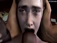 Barely legal Ellie loses oral virginity to massive older beast that has humungous penis