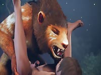 Slender young man gets ass eaten and screwed by endowed lion in this beast fucking movie