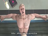 Tattooed bodybuilder got banged in the hentai ass