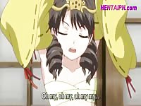 Cute anime girl swallows cum after a hot sex