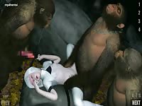 Beautiful anime girls getting pounded by dogs compilation