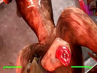 Dog dick got so erected while getting jacked off by hentai dude