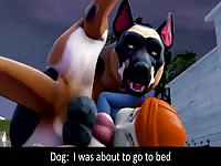 Dog hard fucking a young teen hentai beastiality lover