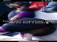 Dog giving blowjob to a dude until he orgasm