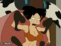 Lady got fucked by a bug in zoophilia hentai porn