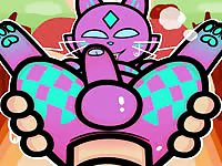 Furry cat animal girl sucking a huge hard cock