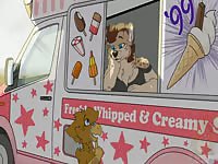 Animal girl got fucked in the van by furry boyfriend