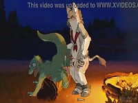 Animal girl got her furry pussy fucked by monster cock