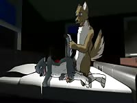 Animal girl got fucked in the ass by furry animal dude