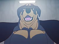 Furry dog getting smashed by a huge dog in dog sex