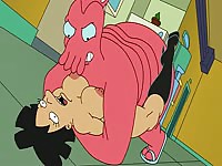 Shrimp monster hard fucking a cartoon hentai slut