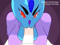 Succubus lady got tied-up and fucked from behind in hentai porn