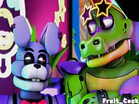 Rabbit animal girl getting smashed by crocodile