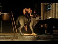 Beastiality dog sex with hentai chick getting smashed