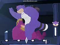 Purple monster getting blowjob from pink hentai monster