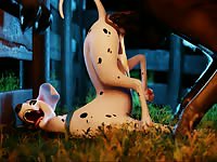 Dog animal girl getting fucked by a huge dog cock