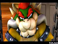 Giant musculine monster brutally fucking helpless little luigi