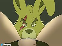 Hot hentai MILF getting her wet pussy eaten by wild animal until orgasm 