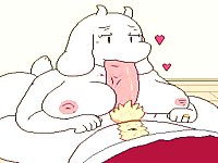 Big boob white animal MILF sucking and jerking off dick between her giant boobs 