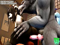 Helpless bear babe got brutal anal fucking from random horny monsters