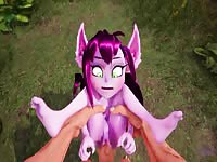 3D playful and horny teen demon loves plating giant juicy cock