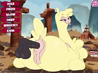 Naughty duck bitch penetrating her ass hole using long black dildo 