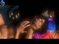 Hot and sexy 3D slut got fucked by dog in the beach