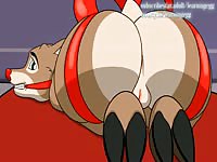 Big tits fox bitch getting her tight ass hole fuck hard by huge hentai dick 