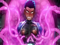 Two horny hentai boys getting their huge dick jerked off by tentacles 