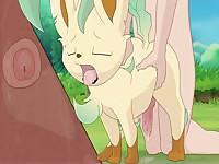 Naughty animal girl receiving anal pounding from long hentai dick