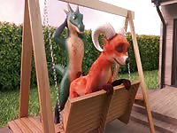 Two horny monsters shamelessly fucking each others tight holes