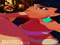 Teen swallows cum of huge dick in hentai porn video