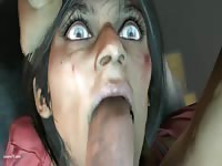 Brunette got punished and have animal sex with a dog